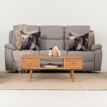 Kyle 3 Seater Electric Recliner + 2 Seater Electric Recliner, Light Grey