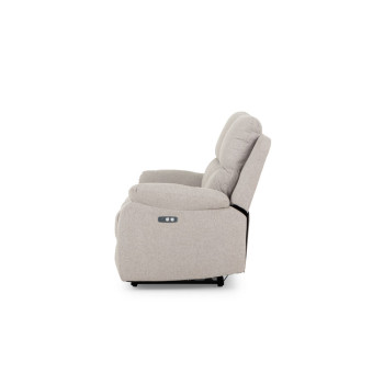 Kyle 3 Seater Electric Recliner + 2 Seater Electric Recliner, Light Grey