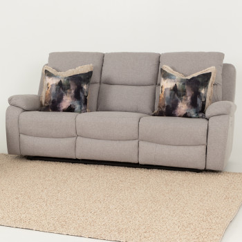 Kyle 3 Seater Electric Recliner + 2 Seater Electric Recliner, Light Grey