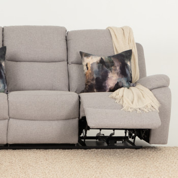 Kyle 3 Seater Electric Recliner + 2 Seater Electric Recliner, Light Grey