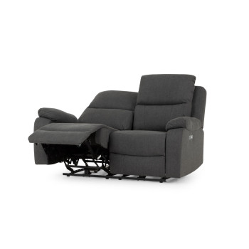 Kyle 3 Seater Electric Recliner + 2 Seater Electric Recliner, Charcoal
