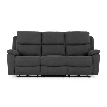Kyle 3 Seater Electric Recliner + 2 Electric Recliner Chairs, Charcoal