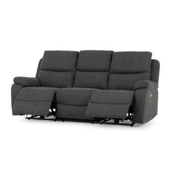 Kyle 3 Seater Electric Recliner + 2 Electric Recliner Chairs, Charcoal