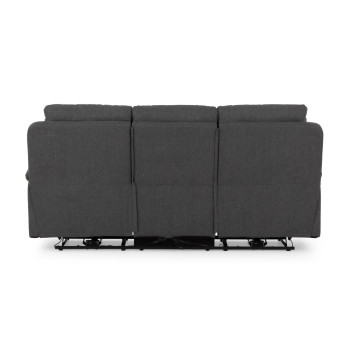 Kyle 3 Seater Electric Recliner + 2 Electric Recliner Chairs, Charcoal