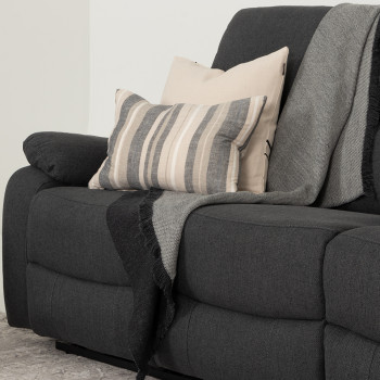 Kyle 3 Seater Electric Recliner + 2 Electric Recliner Chairs, Charcoal