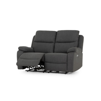Kyle 2 Seater Electric Recliner + 2 Electric Recliner Chairs, Charcoal