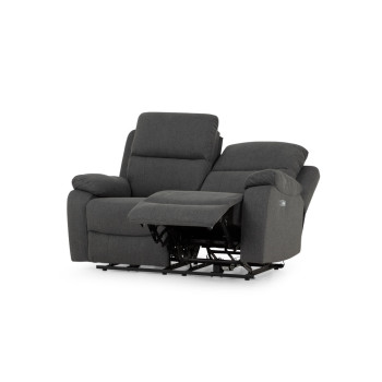 Kyle 2 Seater Electric Recliner + 2 Electric Recliner Chairs, Charcoal