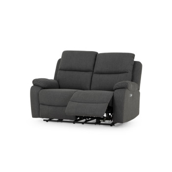 Kyle 2 Seater Electric Recliner + 2 Electric Recliner Chairs, Charcoal