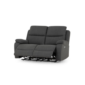 Kyle 2 Seater Electric Recliner + 2 Electric Recliner Chairs, Charcoal