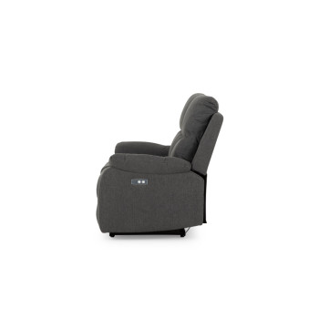 Kyle 2 Seater Electric Recliner + 2 Electric Recliner Chairs, Charcoal