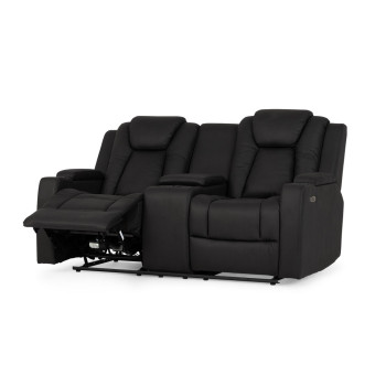 Leon 3 Seater Electric Recliner + 2 Seater Electric Recliner, Charcoal
