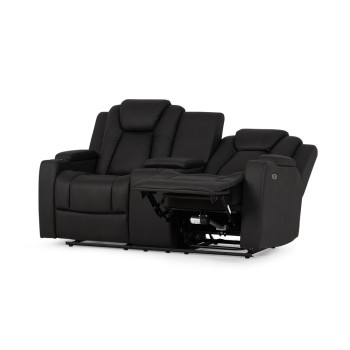 Leon 3 Seater Electric Recliner + 2 Seater Electric Recliner, Charcoal