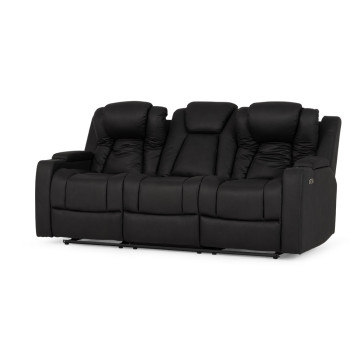 Leon 3 Seater Electric Recliner + 2 Seater Electric Recliner, Charcoal