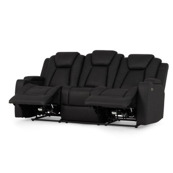 Leon 3 Seater Electric Recliner + 2 Electric Recliner Chairs, Charcoal