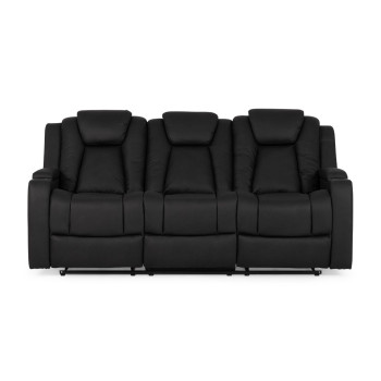 Leon 3 Seater Electric Recliner + 2 Electric Recliner Chairs, Charcoal