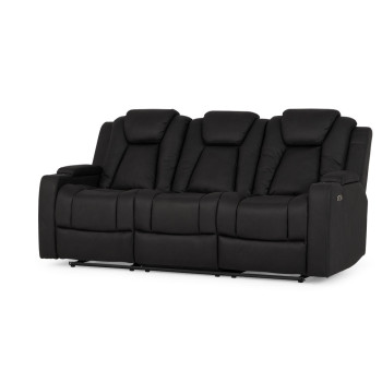Leon 3 Seater Electric Recliner + 2 Electric Recliner Chairs, Charcoal
