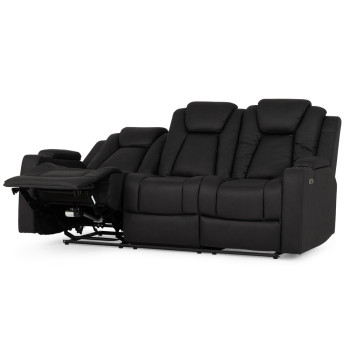 Leon 3 Seater Electric Recliner + 2 Electric Recliner Chairs, Charcoal