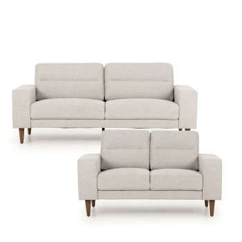 Logan 3 Seater + 2 Seater, Light Grey