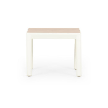 Lucia Outdoor Sunlounger with Side Table, White