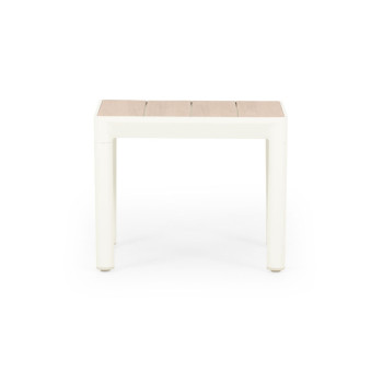 Lucia Outdoor Sunlounger with Side Table, White