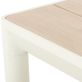 Lucia Outdoor Sunlounger with Side Table, White