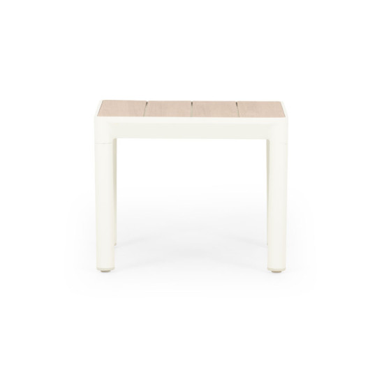 Lucia 3 Piece Outdoor Lounge Set With Side Table, White