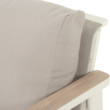 Lucia 3 Piece Outdoor Lounge Set With Side Table, White