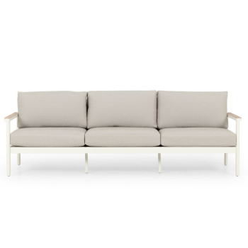 Lucia 4 Piece Outdoor Lounge Set with Coffee Table, White