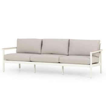 Lucia 4 Piece Outdoor Lounge Set with Coffee Table, White