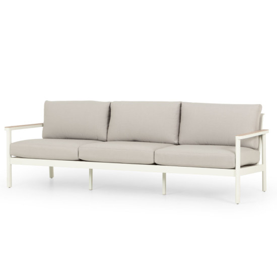 Lucia 4 Piece Outdoor Lounge Set with Coffee Table, White