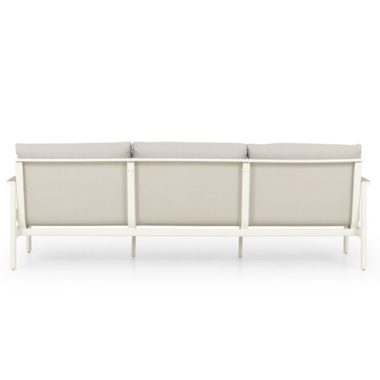 Lucia 4 Piece Outdoor Lounge Set with Coffee Table, White