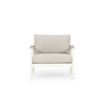 Lucia 4 Piece Outdoor Lounge Set with Coffee Table, White