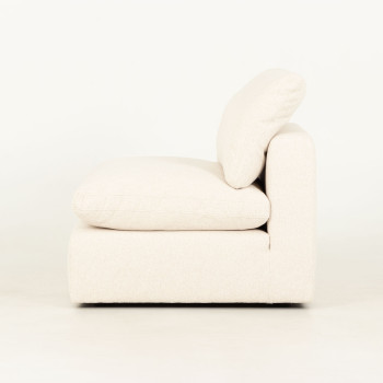Mallory 4 Seater Modular Corner Sofa with Ottoman, Cream