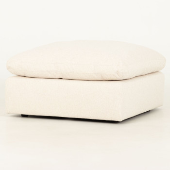 Mallory 4 Seater Modular Corner Sofa with Ottoman, Cream