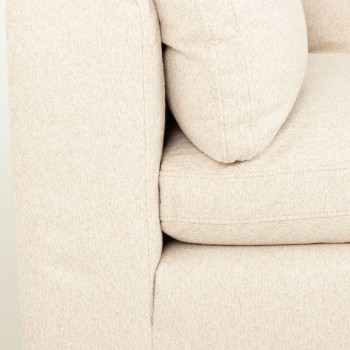 Mallory 4 Seater Corner Modular Chaise Sofa, Cream