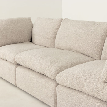 Mallory 4 Seater Modular Corner Sofa with Ottoman, Grey