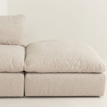 Mallory 4 Seater Modular Corner Sofa with Ottoman, Grey