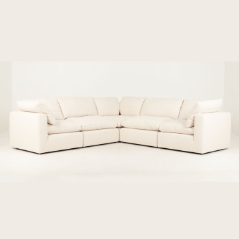 Mallory 5 Seater Corner Modular Sofa, Cream