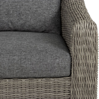 Martinique 4 Piece Outdoor Lounge Set with Coffee Table, Charcoal