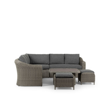 Martinique 4 Piece Outdoor Lounge Set with Coffee Table, Charcoal