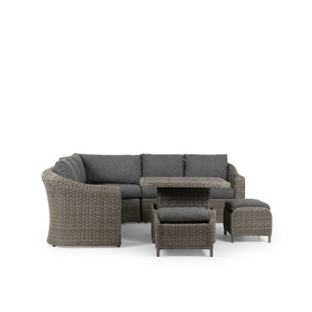 Martinique 4 Piece Outdoor Lounge Set with Coffee Table, Charcoal