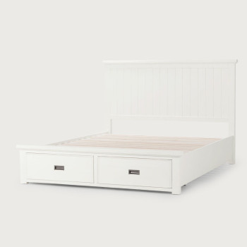 Melve 3 Piece Bedroom Set with Queen Bed Frame, White