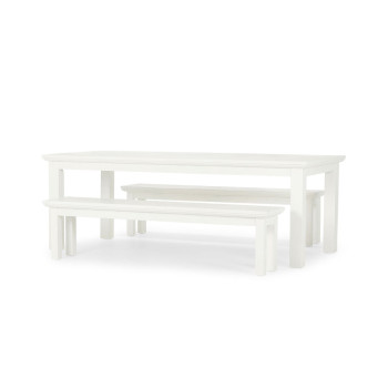 Melve 3 Piece Dining Set - W220, White