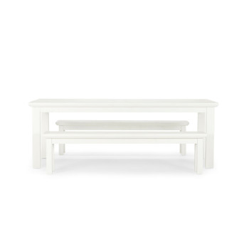 Melve 3 Piece Dining Set - W220, White