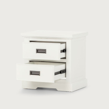 Melve 4 Piece Bedroom Set with Queen Bed Frame, White