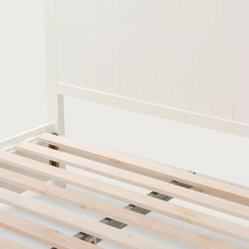 Melve 4 Piece Bedroom Set with Queen Bed Frame, White