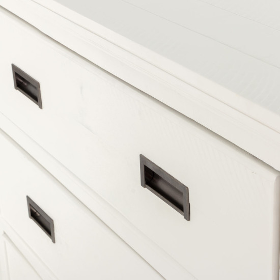 Melve 4 Piece Bedroom Set with Double/Queen Headboard, White