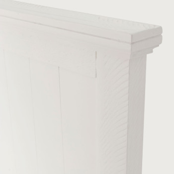 Melve 4 Piece Bedroom Set with Double/Queen Headboard, White