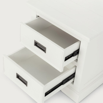 Melve 4 Piece Bedroom Set with Double/Queen Headboard, White