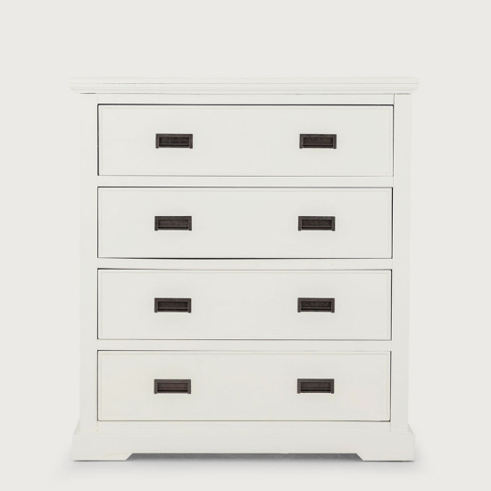 Melve 4 Piece Bedroom Set with King/Super King Headboard, White